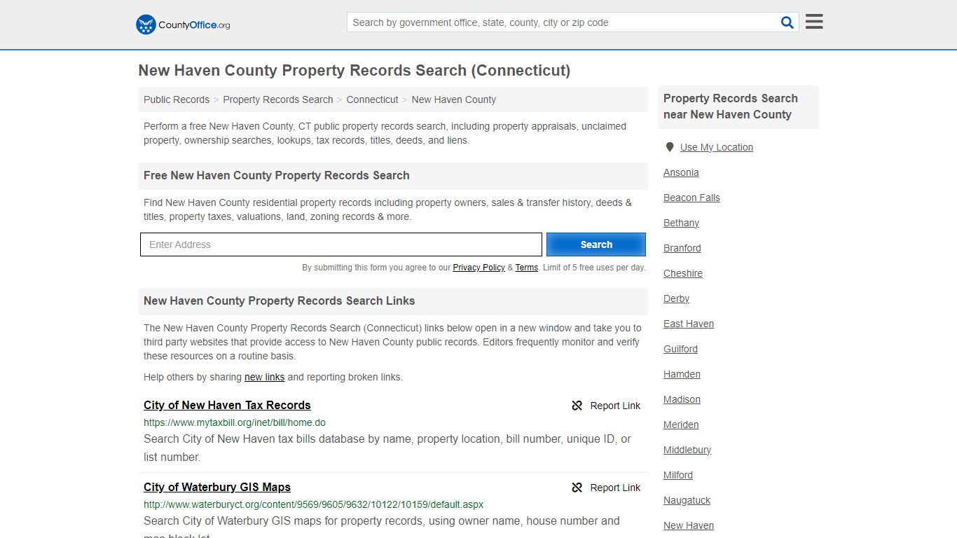 New Haven County Property Records Search (Connecticut)
